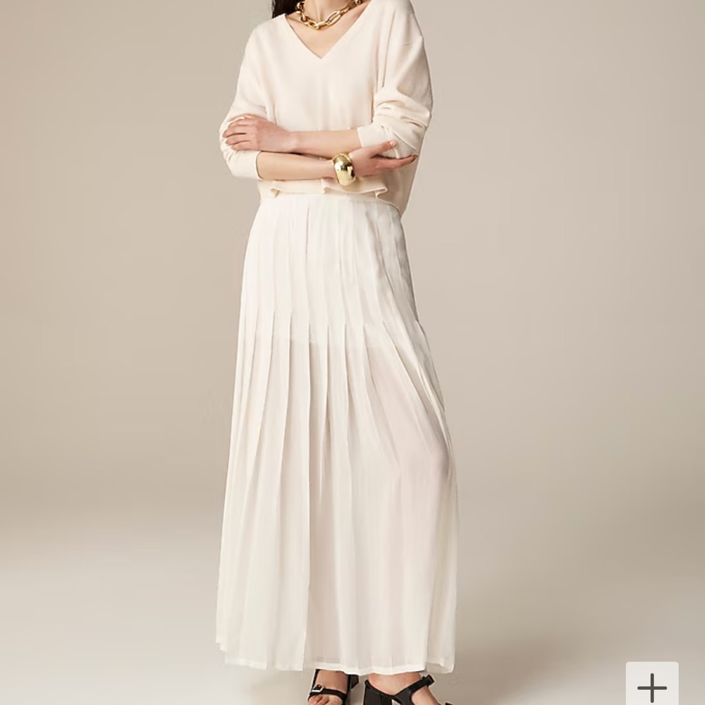 J. Crew Cream Maxi Skirt